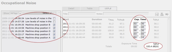 calcualting noise exposure